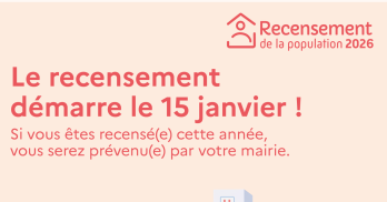 Recensement de la population - INSEE - Du 15.01 au 14.02.2026
