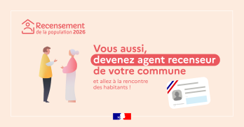 Nous recrutons des agents recenseurs pour le recensement INSEE qui aura lieu du 15 janvier au 14 février 2026